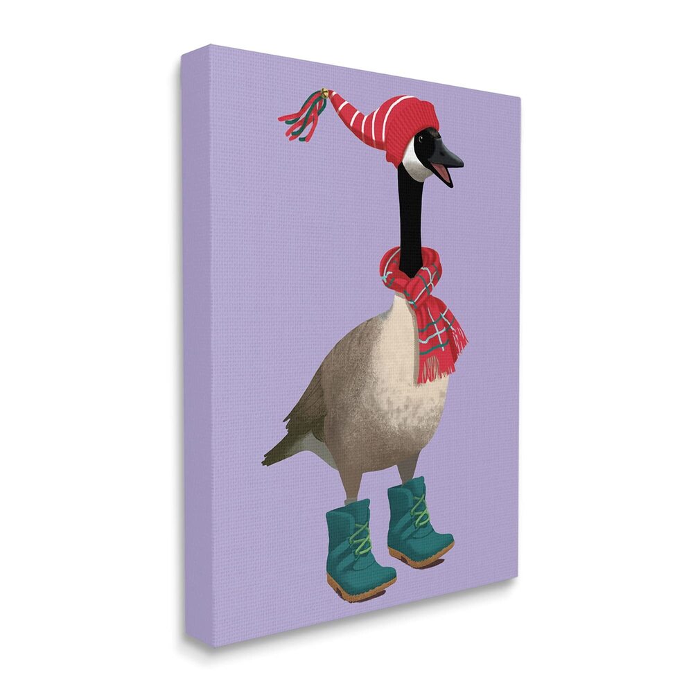 1581 Festive Winter Goose with Scarf and Hat